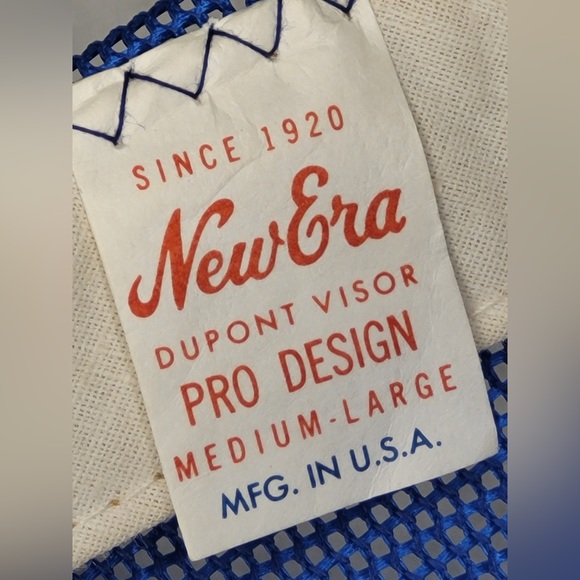 New Era Pro Mesh Snapback Vintage Hat Red FMS Trucker Cap M/L Dupont Visor - Picture 4 of 4